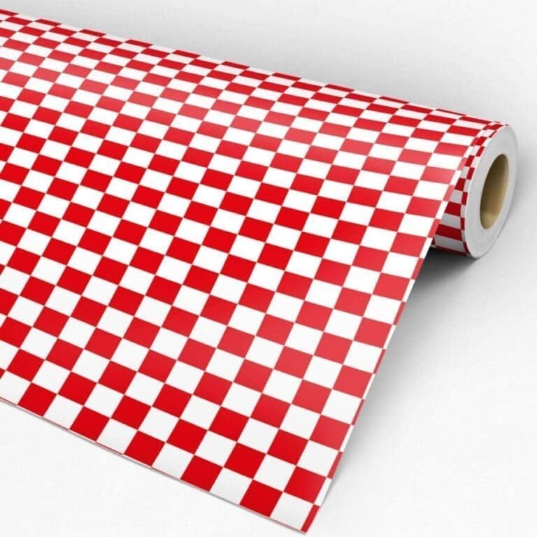 Papel de parede xadrez vermelho e branco